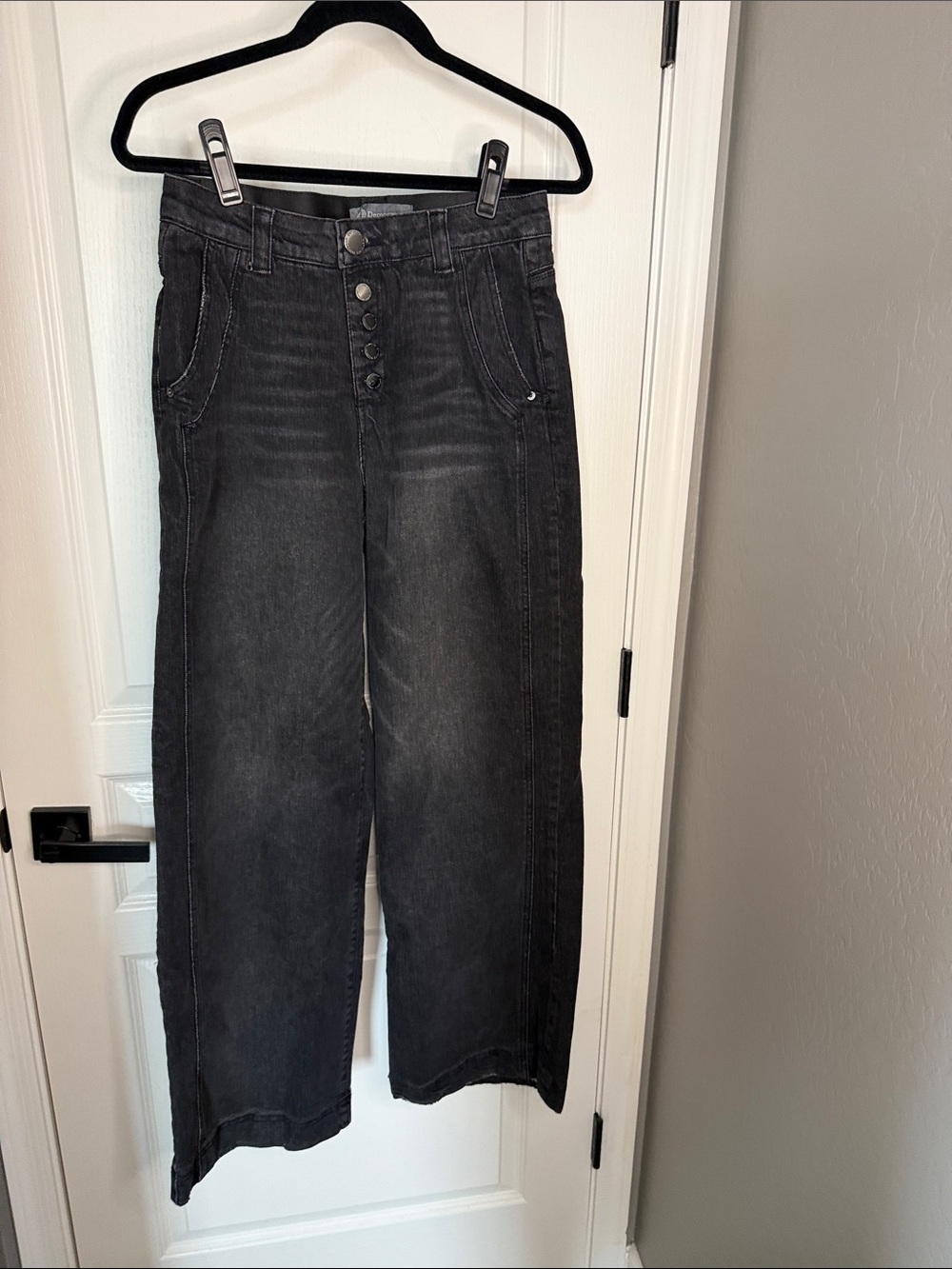 Democracy Black Wide Leg High-Rise Jeans